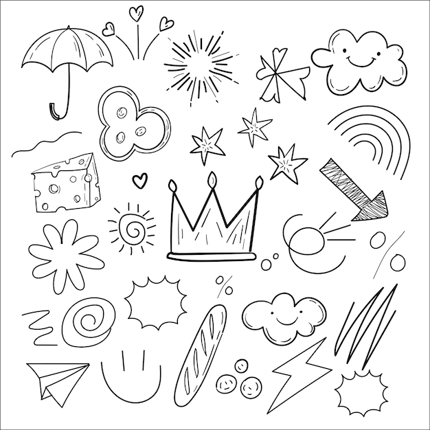 Sparkling Hand Drawn Highlights Collection (Collezione scintillante disegnata a mano)