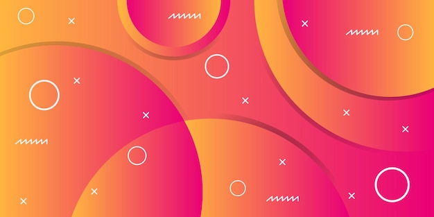 Spazio di copia del modello di sfondo a forma di cerchio per poster, striscioni, volantini o brochure
