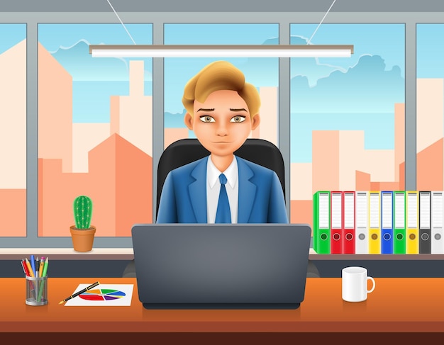 spazio di lavoro per il personale di un'azienda o di un'organizzazione illustrazione vettoriale