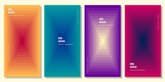 Spazio per la copia del modello di sfondo del ritratto dello strato geometrico quadrato colorato Adatto per banner poster