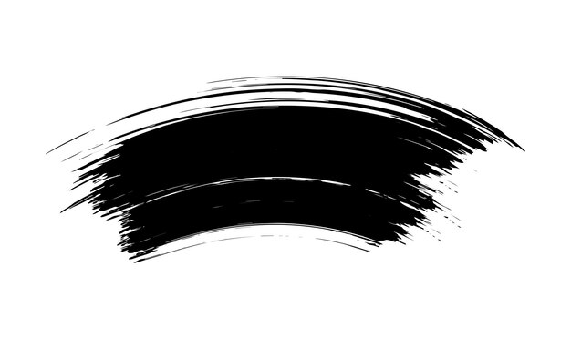 spazzola nera con un spazzolo nero su uno sfondo bianco