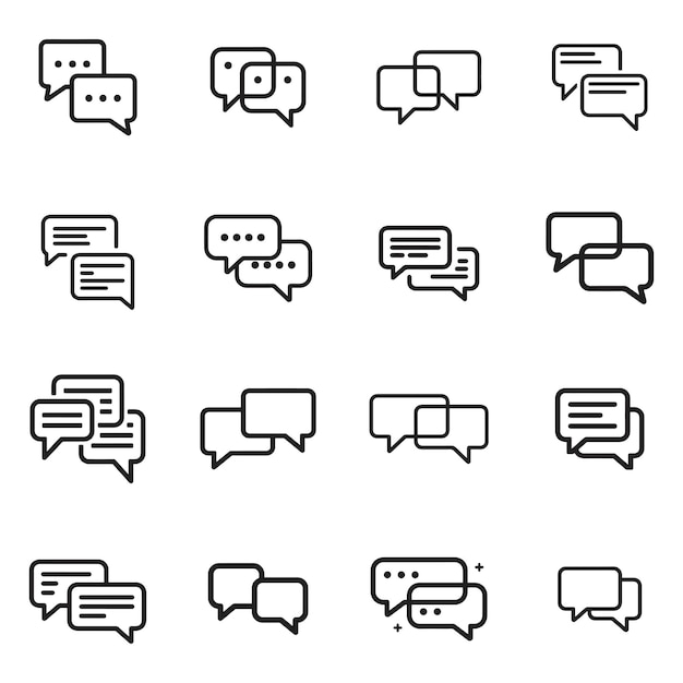 Speech Bubble Set Comic e stili digitali