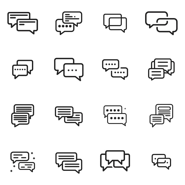 Speech Bubble Set Comic e stili digitali