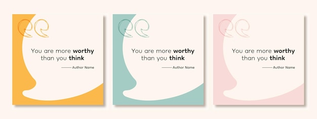 Speech Bubble Template per testimonial banner citazione infografica Social Media Post Design