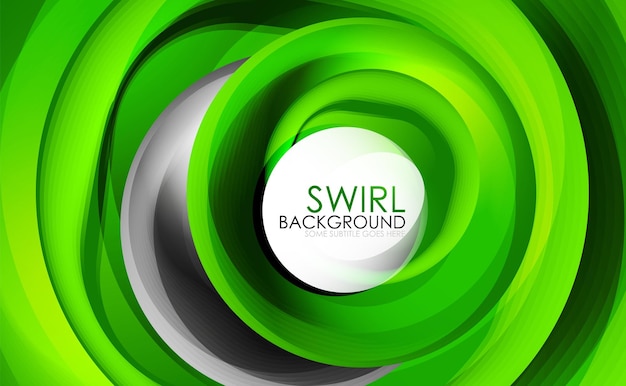 Spiral swirl flowing lines 3d vector abstract digital motion background design concetto di rotazione illustrazione vettoriale