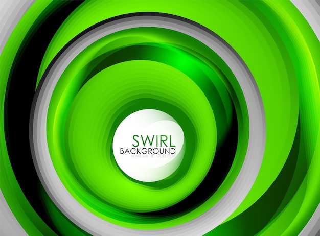 Spiral swirl flowing lines 3d vector abstract digital motion background design concetto di rotazione illustrazione vettoriale