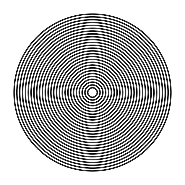 spirale bianca e nera con molti cerchi