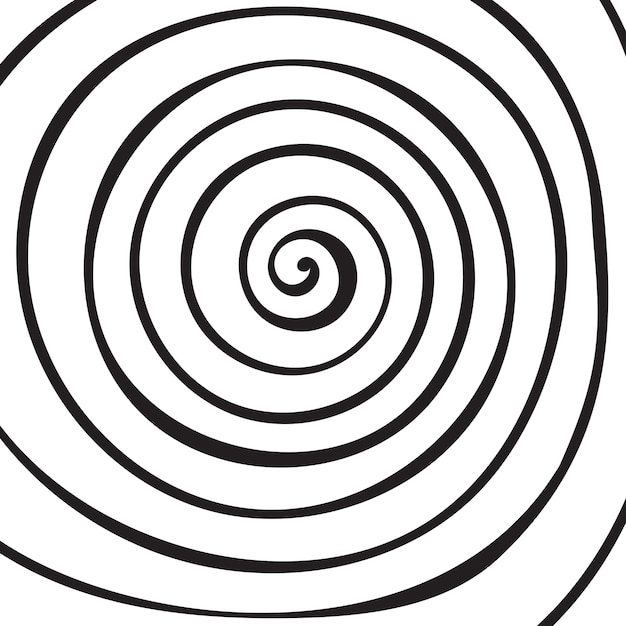 Spirale disegnata a mano in stile doodle