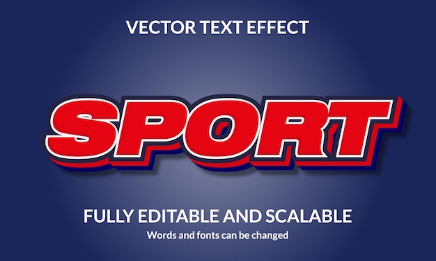 Sport Effetto stile testo 3D modificabile