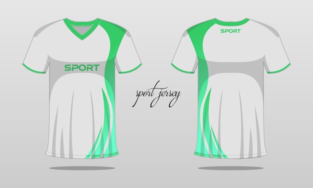 Sport jersey e t-shirt modello sport jersey design vector. Design sportivo per il calcio