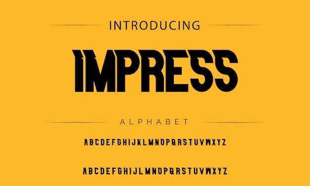Sport Modern Italic Alphabet Font Typography font in stile urbano per la tecnologia logo cinematografico digitale