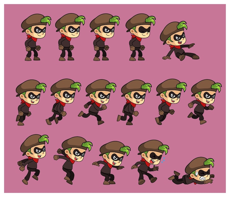 Sprites del gioco di Thief Boy