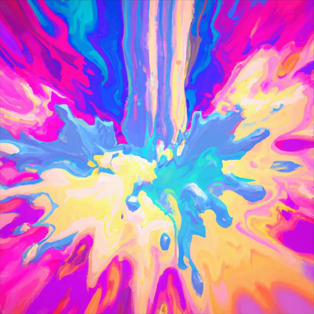 Spruzzi di colore astratti ed esplosione vettoriale illustrazione colore splash sfondo per Holi Festival