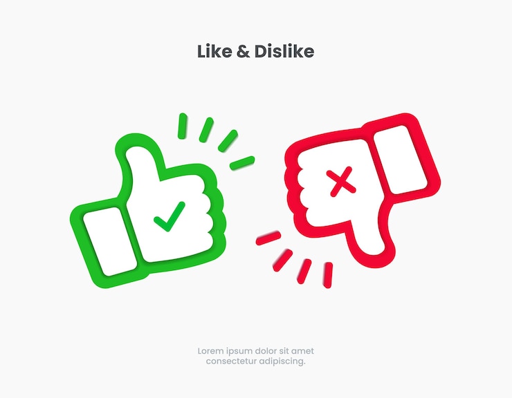 Vettore spunta, conferma, approva, apprezza, come simbolo, rifiuta, rifiuta, nega, non mi piace etichetta badge