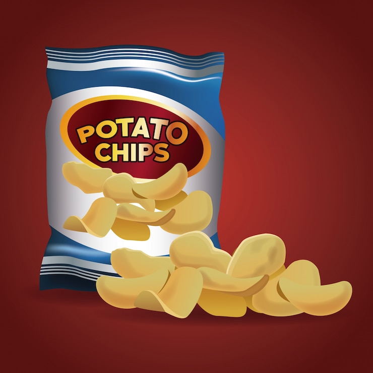 Vettore spuntini di patatine fritte