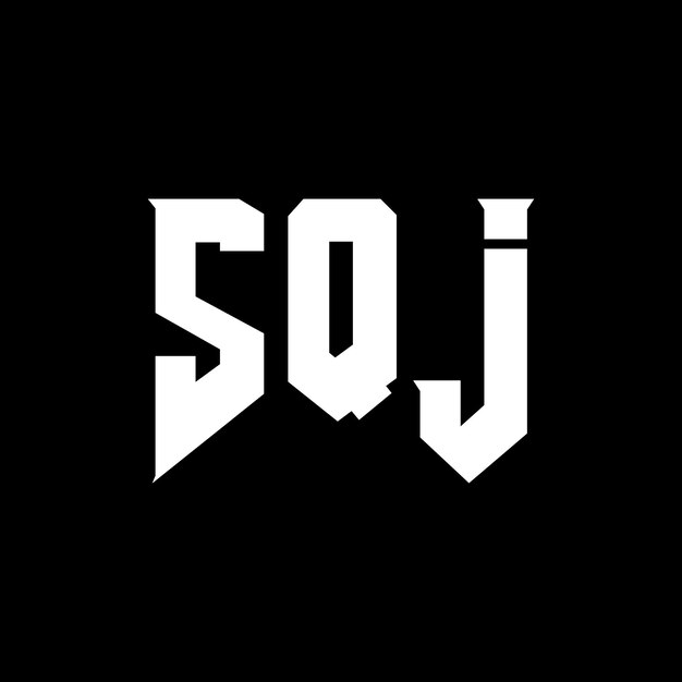 SQJ letter logo design per società tecnologica SQJ logo design combinazione di colori bianco e nero SQJ Logo SQJ vettore SQJ design SQJ icona SQJ alfabeto SQJ tipografia logo design