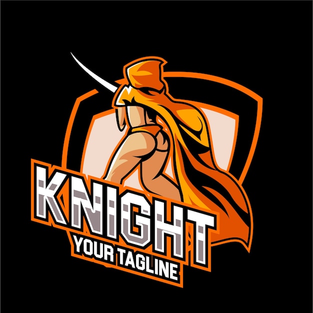 squadra di logo di esports gaming knight girls
