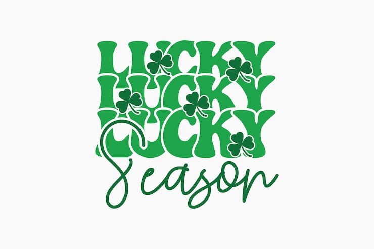 Vettore st patrick's day t-shirt design retro lucky t-shirt design buono per t-shirt stampa cartellone