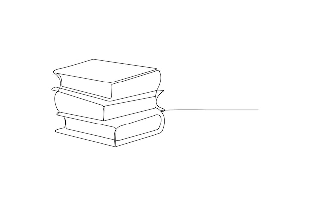 Stack di libri Line Art