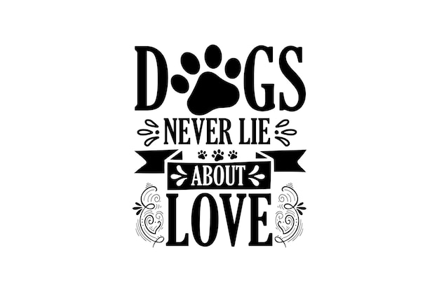 Stampa della zampa di cane con una citazione sull'amore.