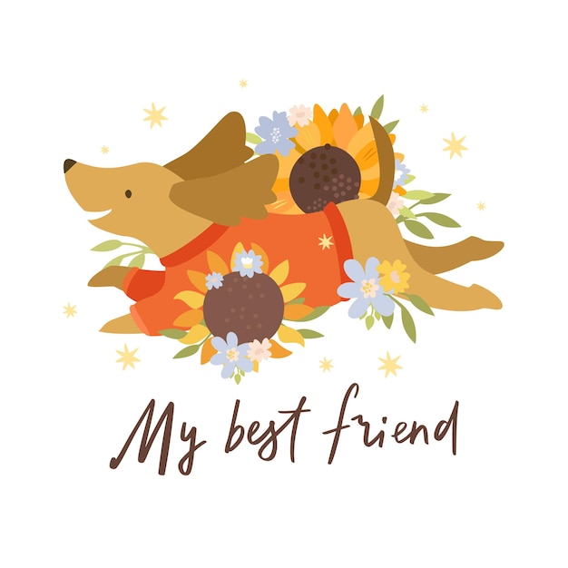 stampa il mio migliore amico cane bassotto