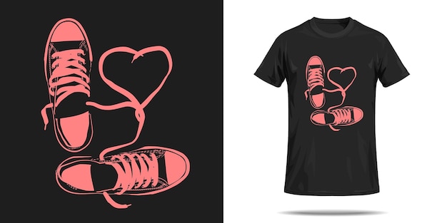 Stampa su una Tshirt sneakers