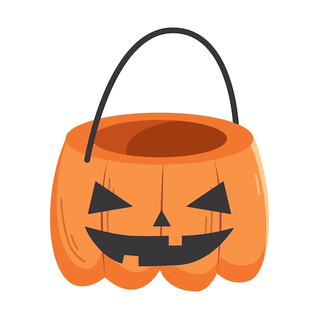 Stampa vettoriale di Halloween zucca gialla decorazione autunnale adesivo grafica per Halloween