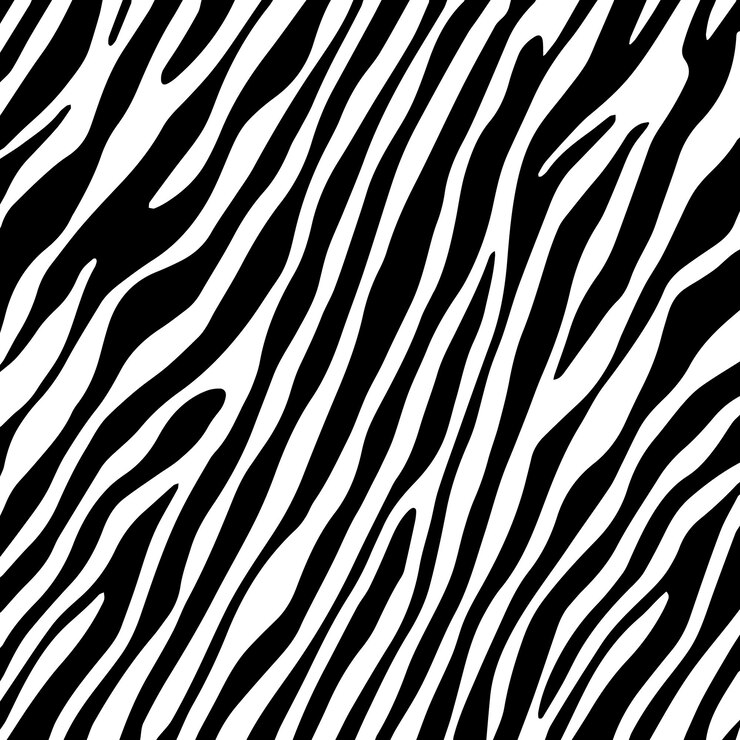 Vettore stampa vettoriale senza cuciture di zebra stampa a strisce bianche e nere stampa di tessuto vettoriale