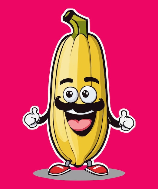 Stampare il carattere Banana isolato