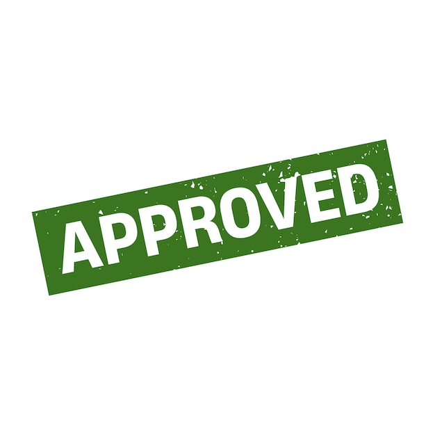Stampone approvato Segno quadrato approvato