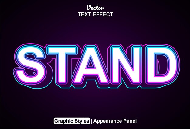 Stand effetto testo con stile grafico e modificabile