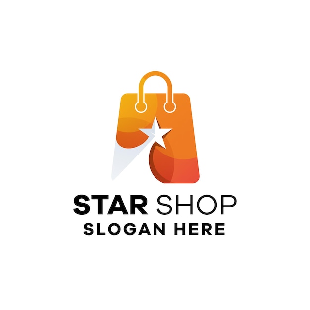 Star Shop Gradient Logo Design