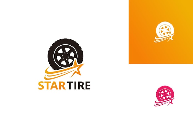 Star Tire Logo Template Design Vector, Emblem, Design Concept, Creative Symbol, Icon