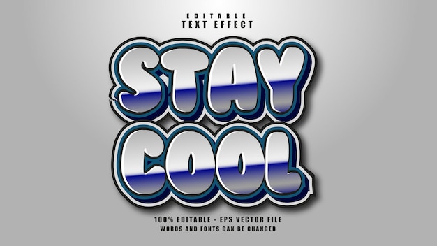 Stay Cool Text Effect Free Vector