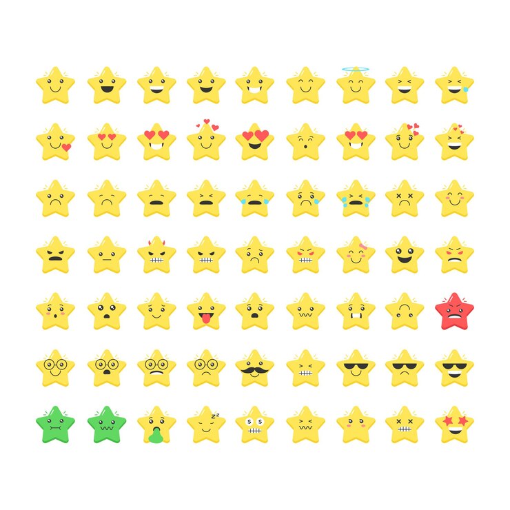 Stella carina con emoticon faccia