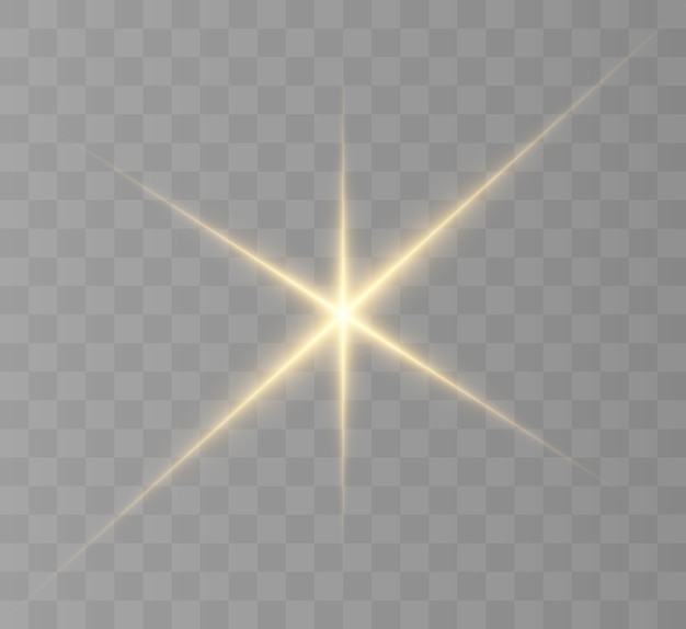 Stella luminosa, sole splendente, effetto luce.