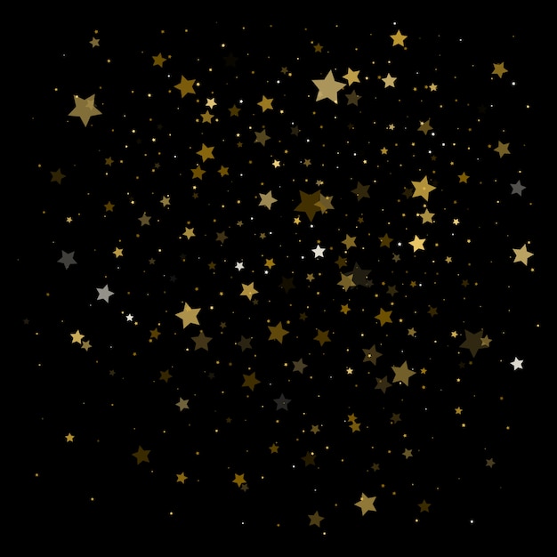 Stelle d'oro. Celebrazione di coriandoli