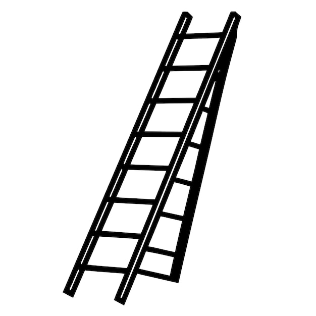 Step ladder doodle illustrazione scala per la ristrutturazione della casa