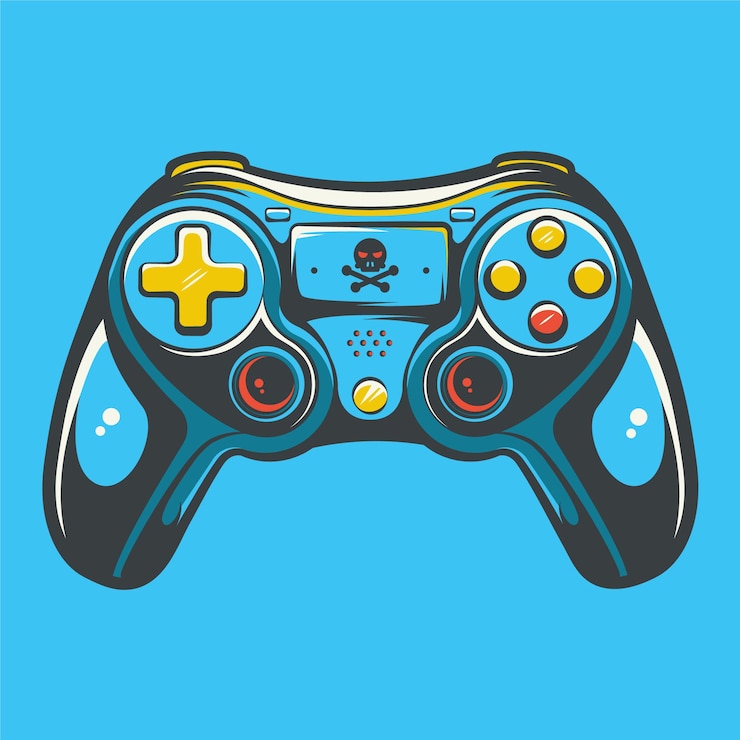 Vettore stick controller art illustration