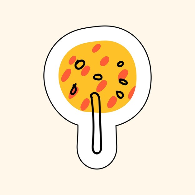 Sticker Albero giallo su sfondo beige Disegno per la stampa su tessuto di poster per bambini
