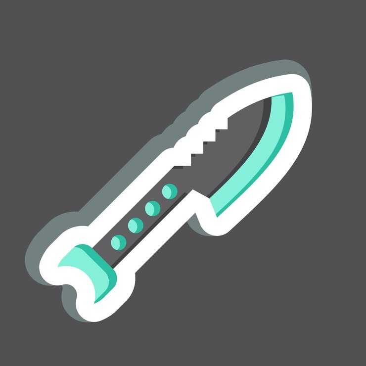 Vettore sticker desert harpoon correlato al simbolo di immersione illustrazione di design semplice