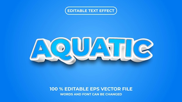 Stile acquatico effetto testo modificabile