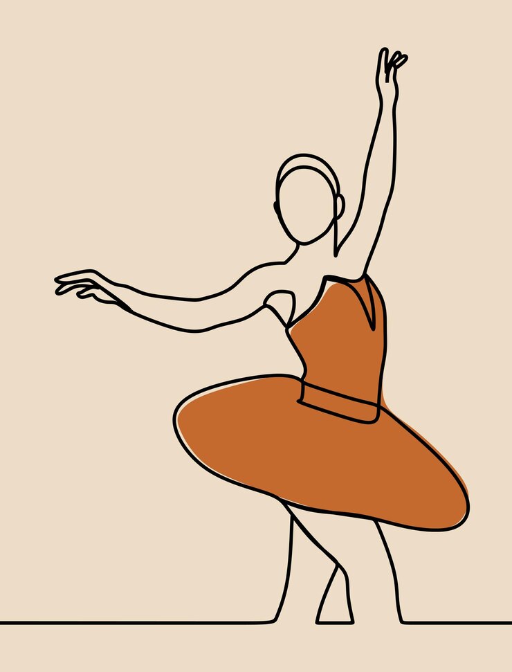 stile ballerina Linea continua arte