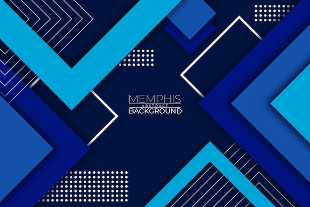 Stile blu del fondo astratto di Memphis