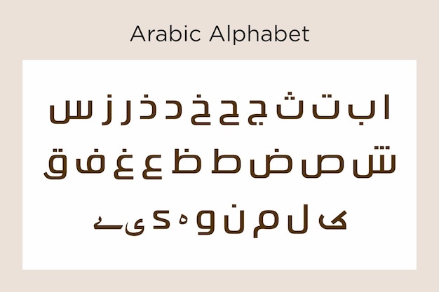 Stile dei caratteri di calligrafia dell'alfabeto arabo