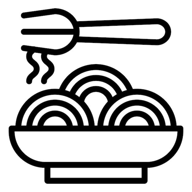 Stile dell'icona degli spaghetti