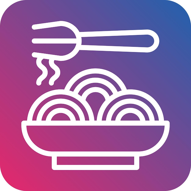 Stile dell'icona degli spaghetti