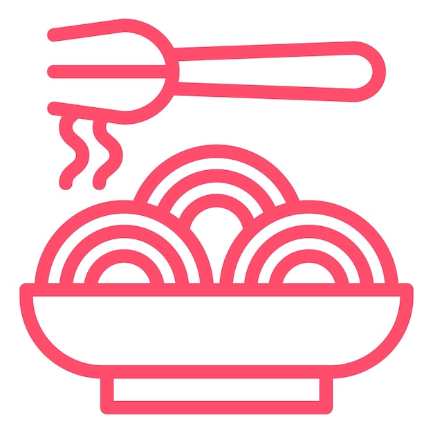 Stile dell'icona degli spaghetti