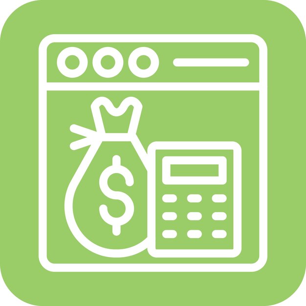 Stile dell'icona del budget di progettazione vettoriale
