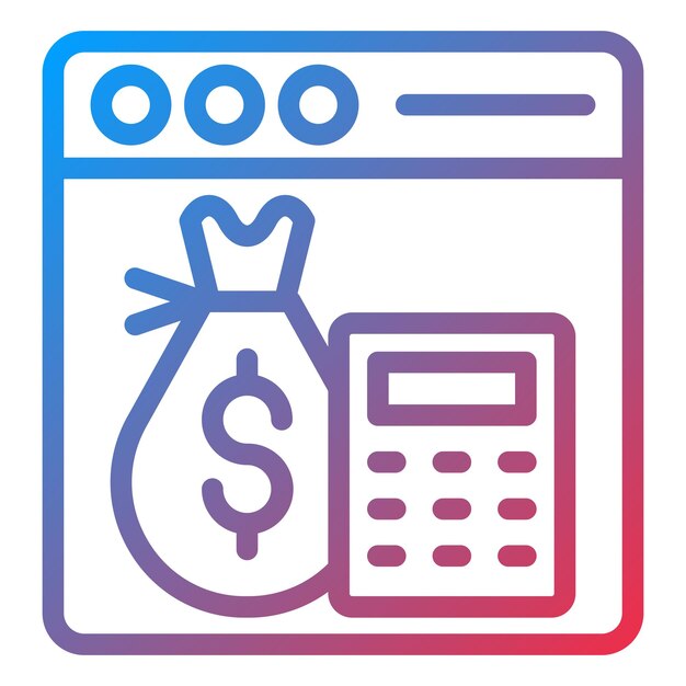 Stile dell'icona del budget di progettazione vettoriale